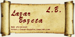 Lazar Bozeta vizit kartica